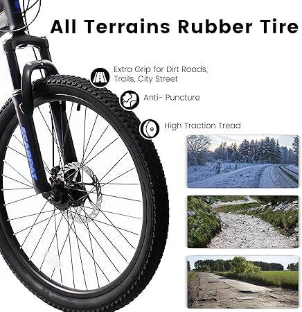 Mountain Bike 24/26/27.5" Full Dual Suspension 21-Speed Disc Brake | Carbon Steel | Adult Sport Bicycle | for Mens Womens