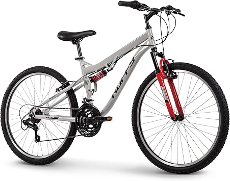 Huffy Stone Mountain Hardtail Mountain Bike for Men/Women/Boys/Girls | 20"/24"/26" Sizes | 6 or 21 Speed Shimano Twist Shifting | Front or Dual Suspension | Comfort Saddle | Sleek Colors