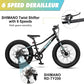 Glerc Mars Kids Mountain Bike, 20 Inch Fat Tire Bike for Teen Ages 6-12 Year Old, Bicycle with 2.8-Inch Wide Tires and 6 Speed Drivetrain, Black
