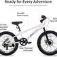 JOYSTAR 20 Inch Mountain Bike for Kids Ages 7-12 Year Old, 3-Inch Wide Knobby Tires, 7 Speed Shimano Drivetrain, Disc Brakes, Fat Tire Kids Bicycles for Boys Girls