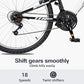 WEIZE Mountain Bike, 26/27.5 inch Outdoor Cycling Bike,18-Speed/High-Carbon Steel/Dual Full Suspension, Adjustable Ergonomic Seat for Men Women Adult, MTB Bicycle with Suspension Fork,Sleek Colors
